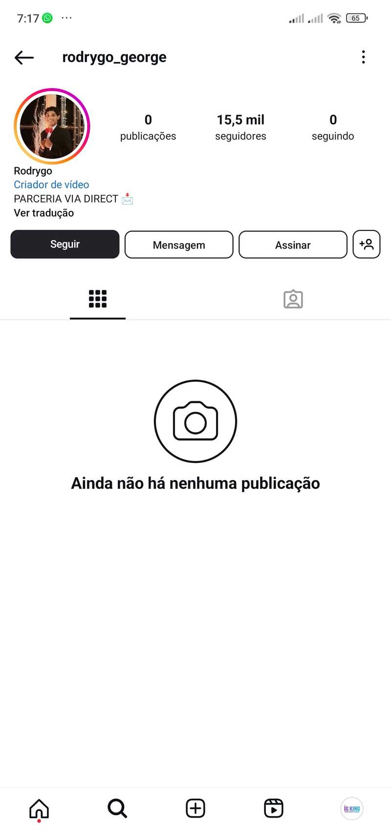 Contas King - Vendas de Contas do Instagram - rodrygo_george