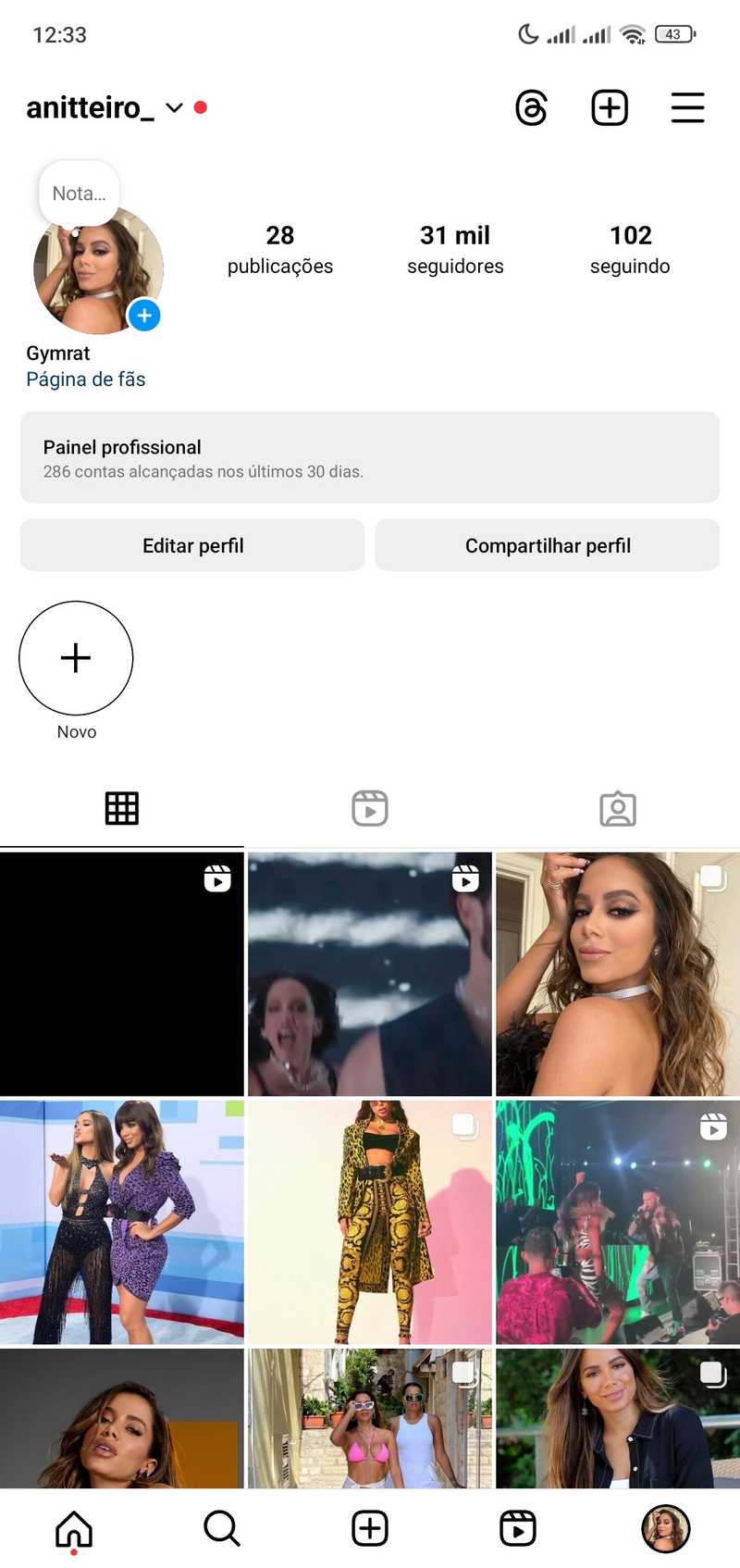 Contas King - Vendas de Contas do Instagram - anitteiro_