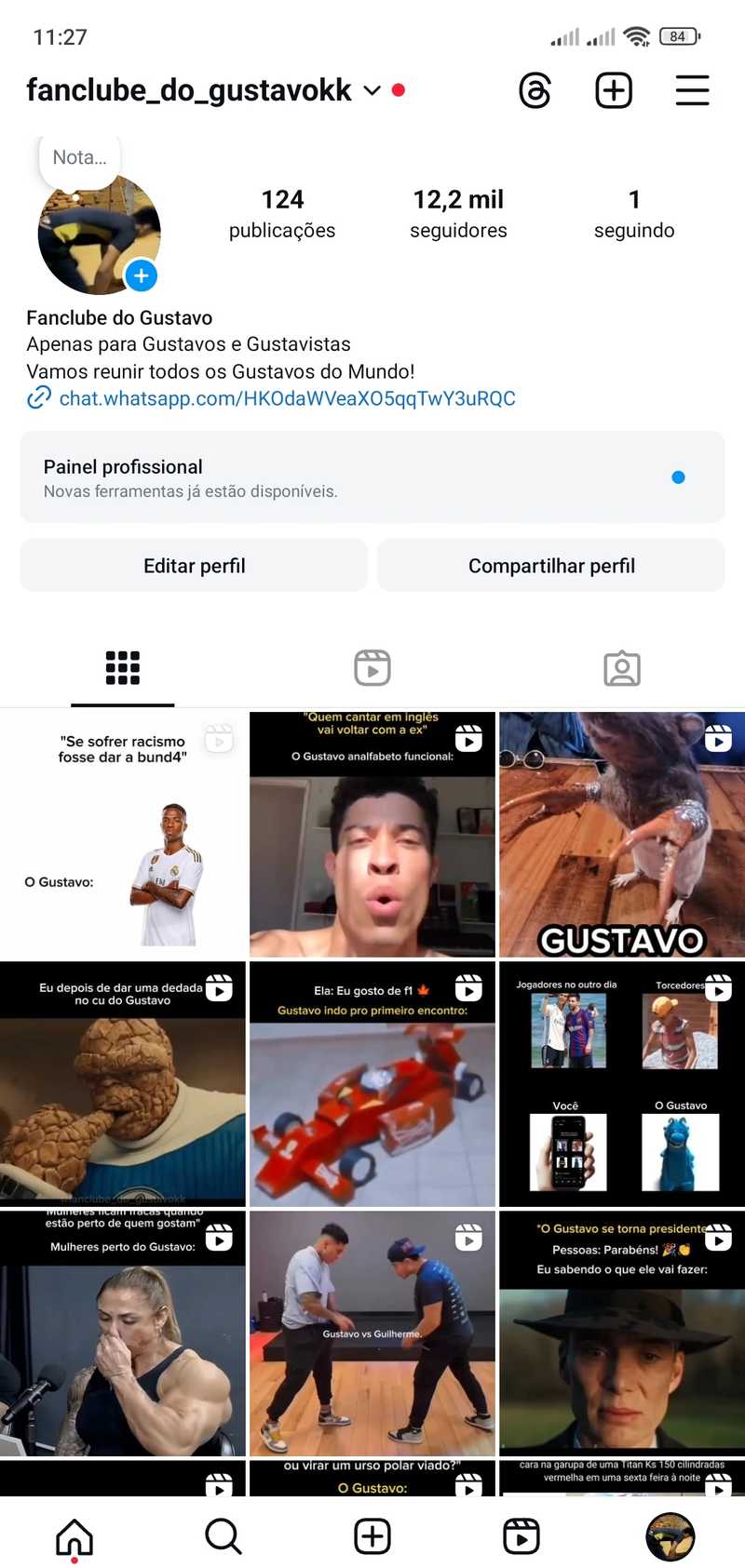Contas King - Vendas de Contas do Instagram - fanclube_do_gustavokk