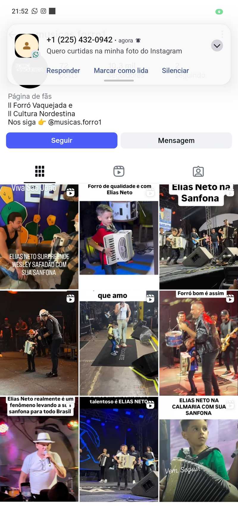 Contas King - Vendas de Contas do Instagram - musicas.forro1