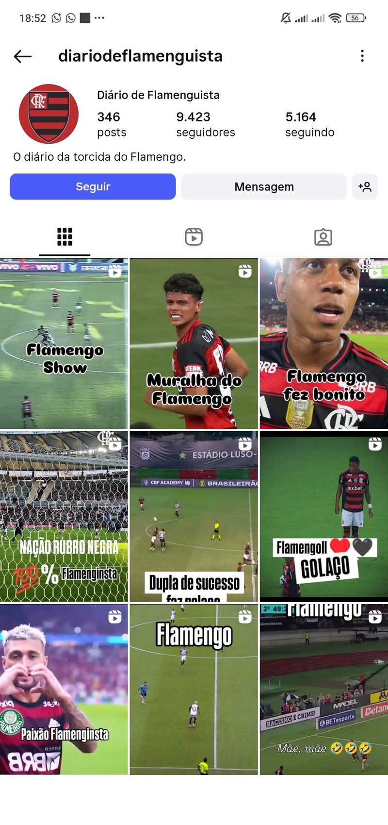 Contas King - Vendas de Contas do Instagram - Diariodeflamenguista