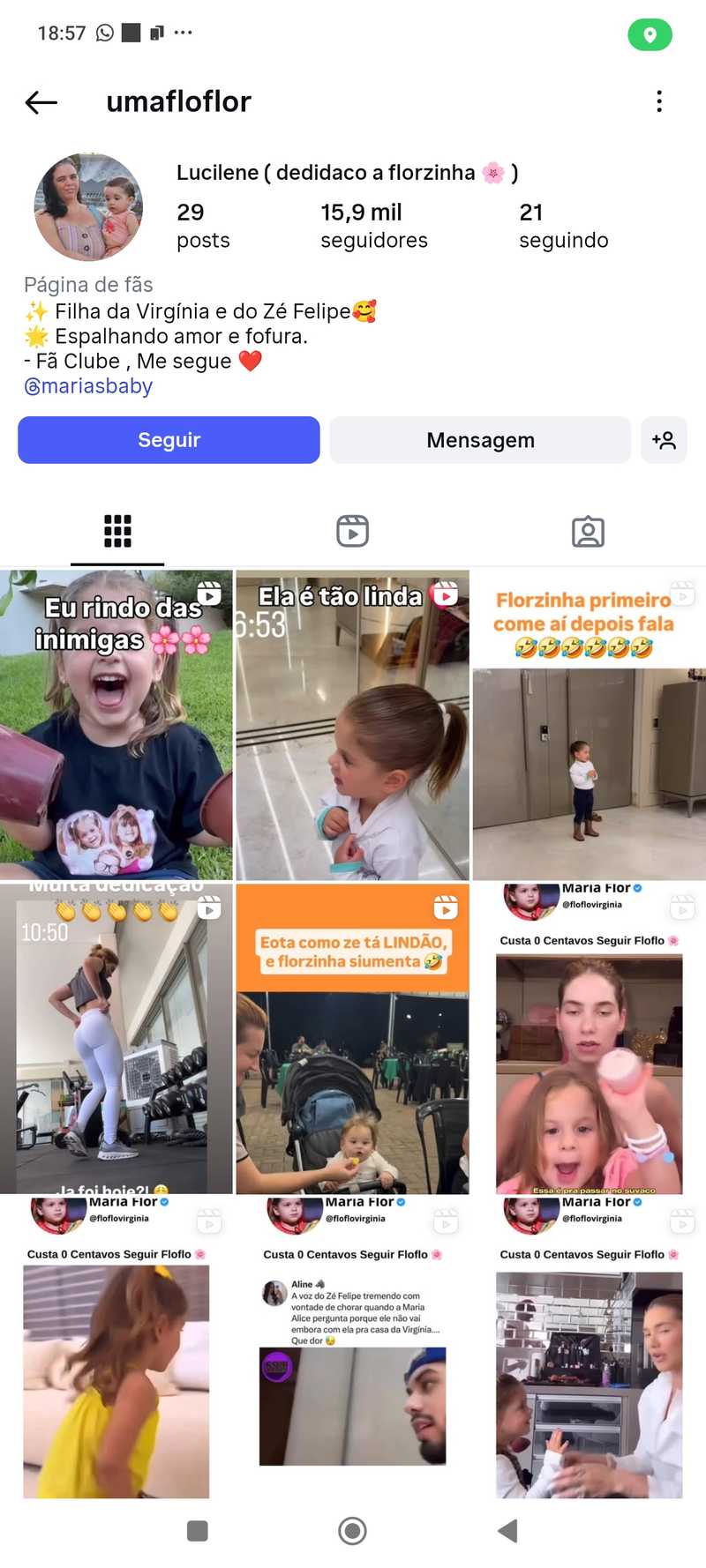 Contas King - Vendas de Contas do Instagram - umafloflor