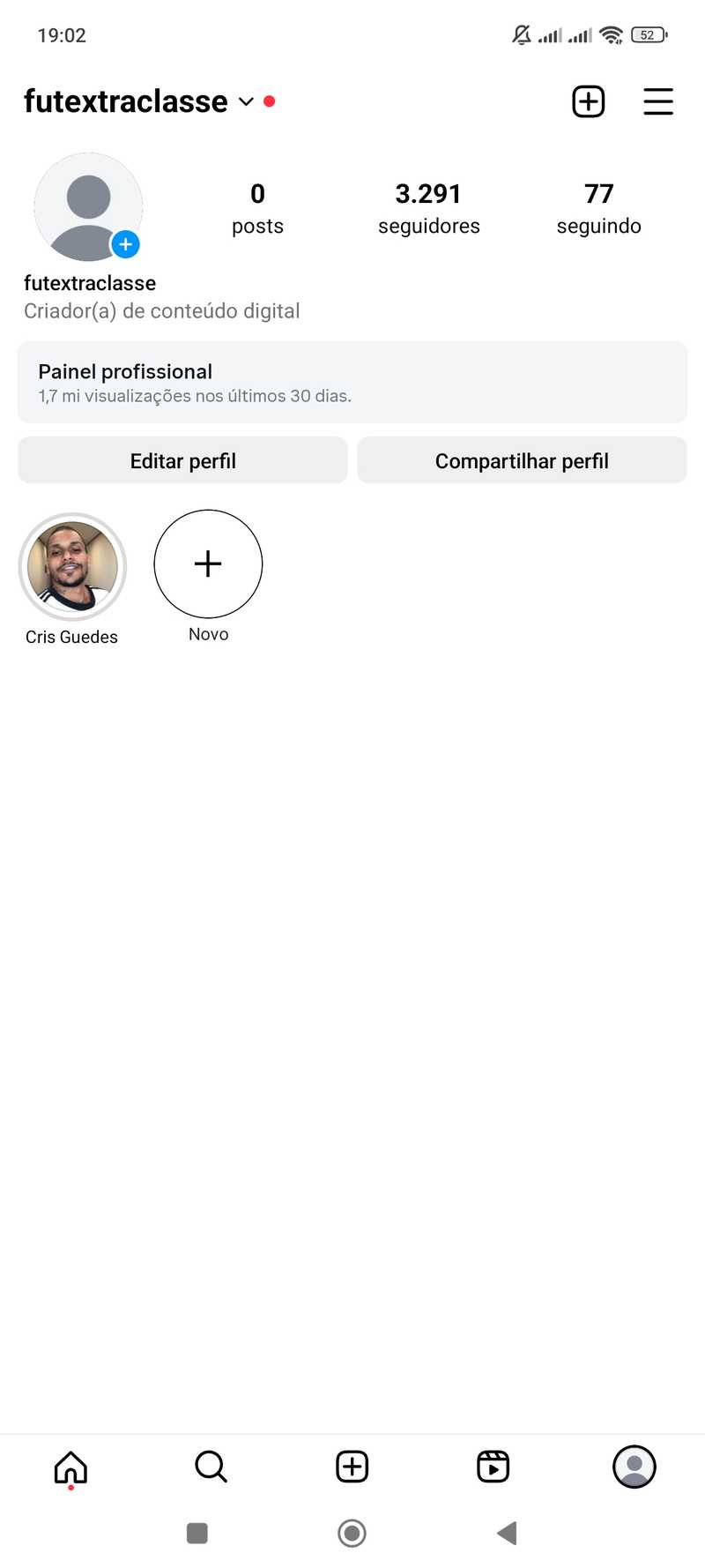Contas King - Vendas de Contas do Instagram - futextraclasse