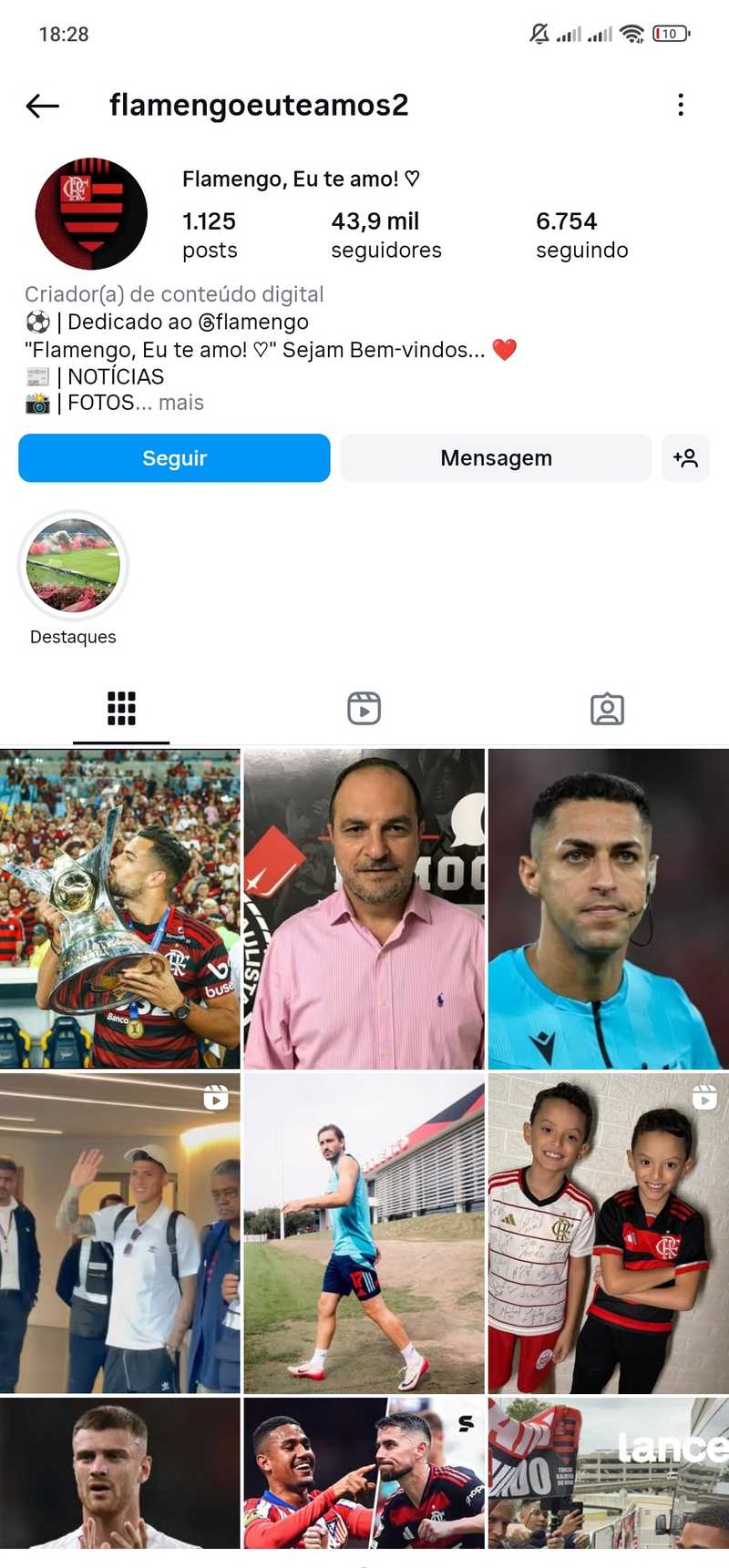 Contas King - Vendas de Contas do Instagram - Flamengoeuteamos2